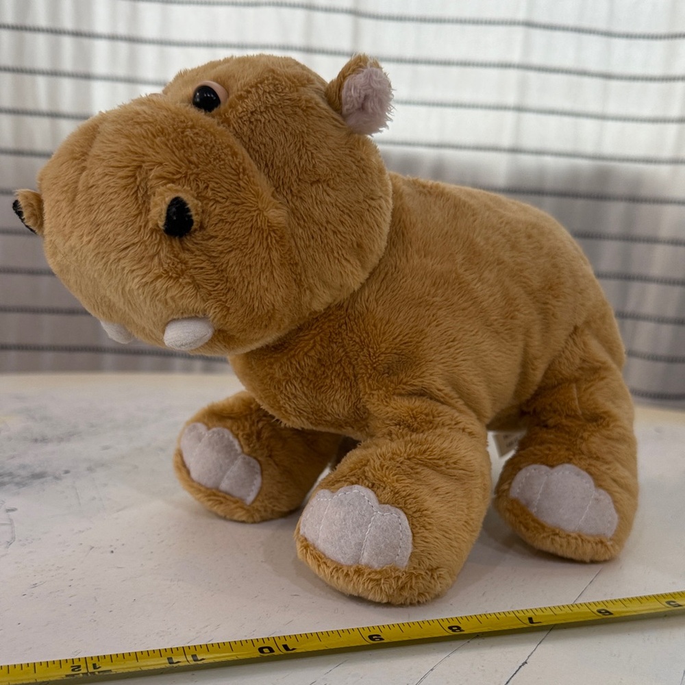 GANZ Tan Plush Hippo Toy